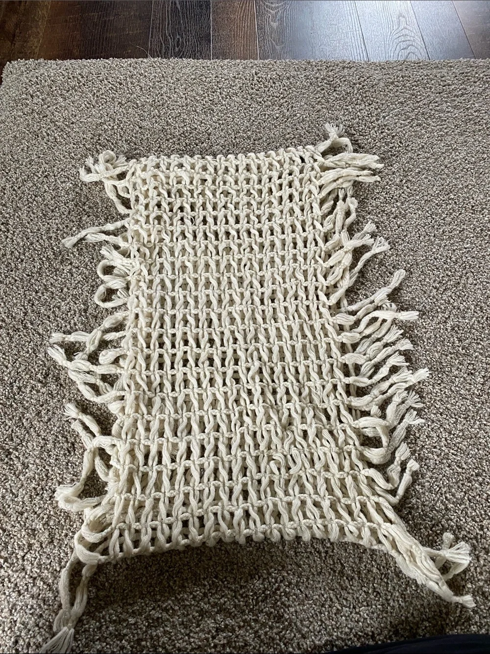 Apt. 9 Cream Open-Knit Fringe Infinity Scarf